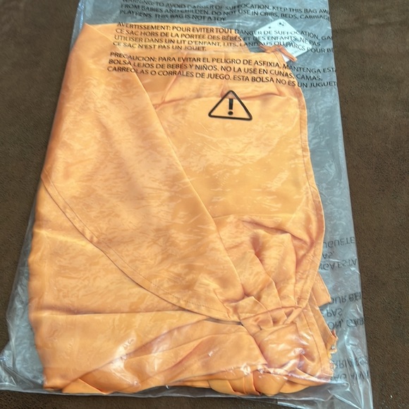 free people Aluna Wrap Mini Skirt Size Medium Orange Mango New With Tag - Picture 5 of 6